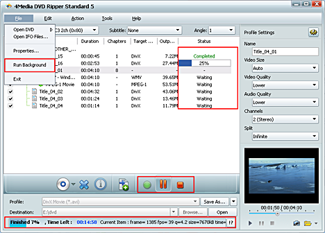 DVD converting/converting software
