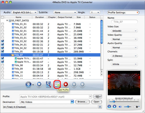 Convert DVD to Apple TV Video