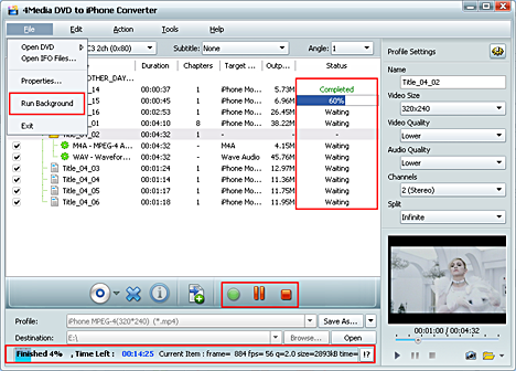 4Media DVD to iPhone Converter