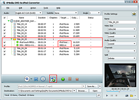 How to convert DVD to iPod MP4