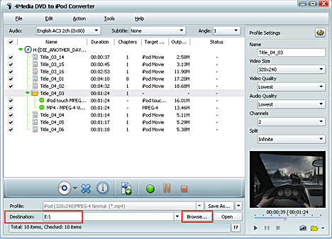 how to convert dvd to iPod movie