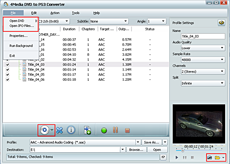 Convert DVD to PS3 format