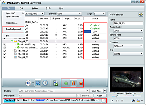 DVD to PS3 Converting Software