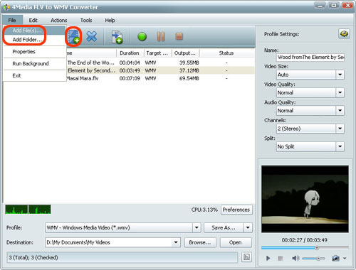 How to convert FLV to WMV