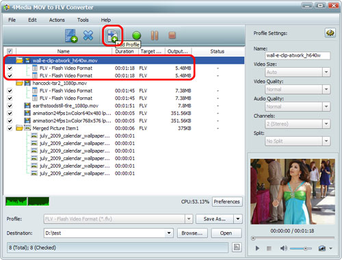 How to convert MOV files to FLV