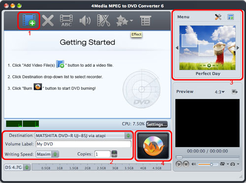 Burn MPEG to DVD for Mac