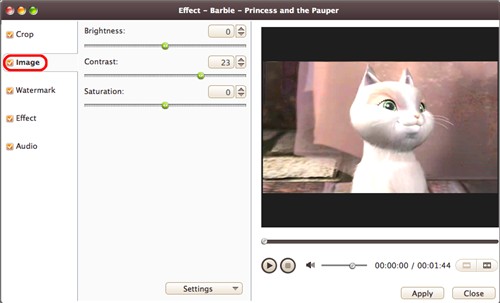 Edit video image
