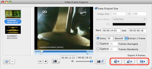 Capture frame from videos on a Mac 