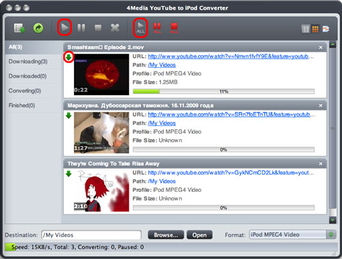 4Media YouTube to iPod Converter for Mac