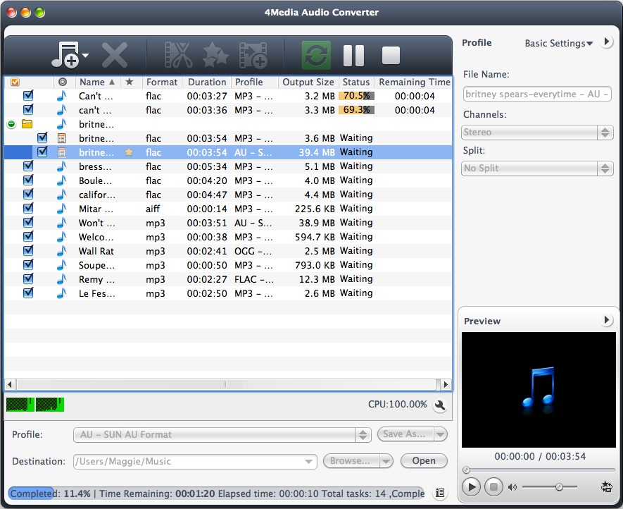 4Media Audio Converter for Mac