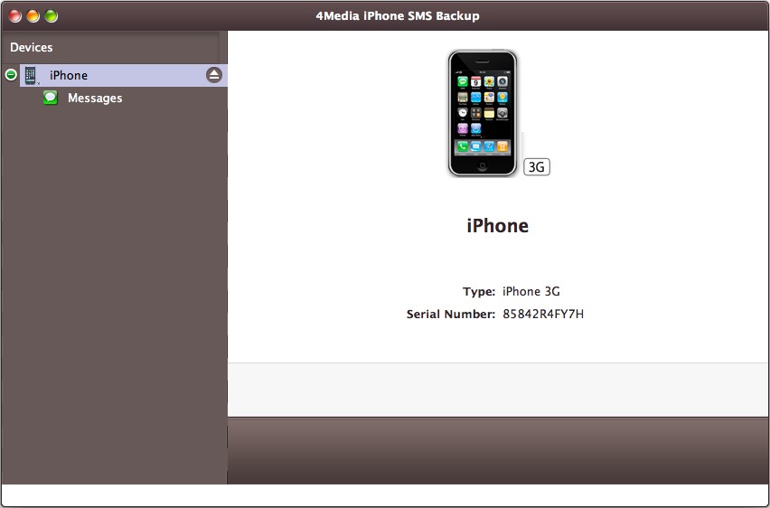 4Media iPhone SMS Backup for Mac Screenshot