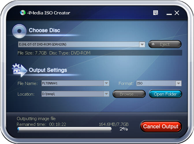 4Media ISO Creator - create ISO