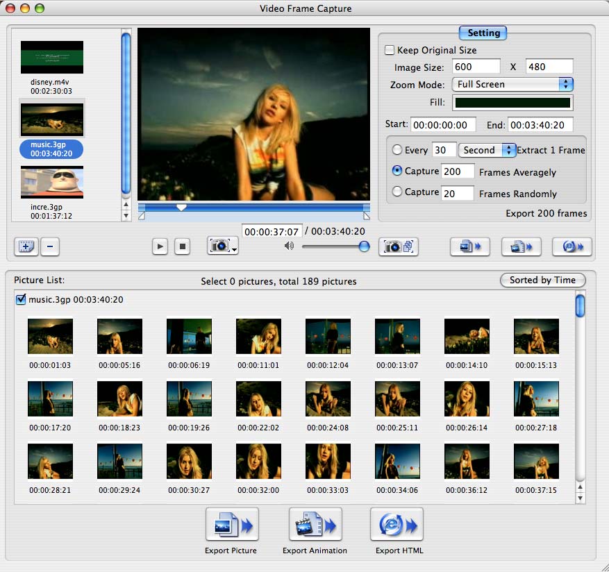 4Media Video Frame Capture for Mac - capture video on Mac