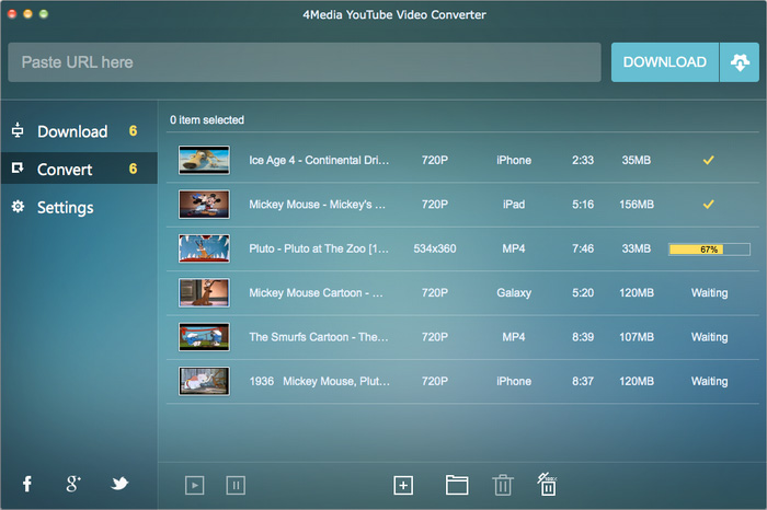 4Media YouTube Video Converter for Mac