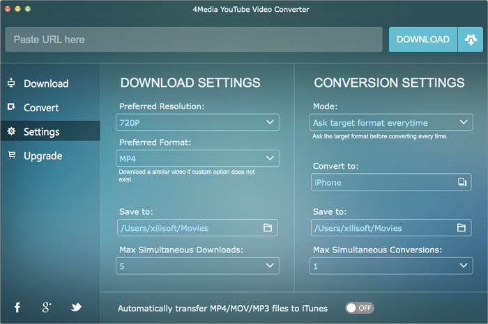 4Media YouTube Video Converter for Mac