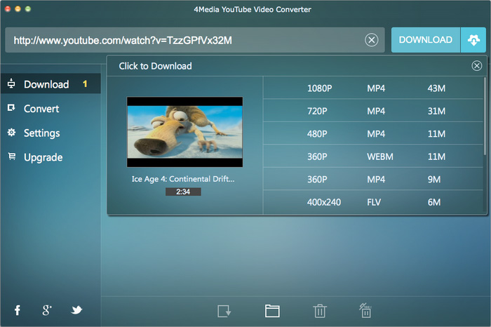 4Media YouTube Video Converter for Mac