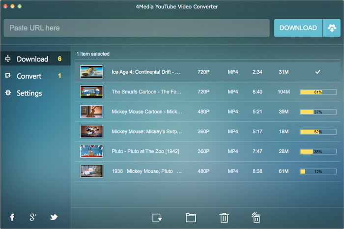 4Media YouTube Video Converter for Mac