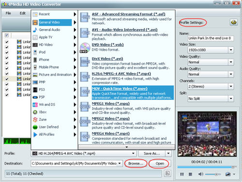 Convert M2TS HD to MOV, M2TS to MOV Video Converter